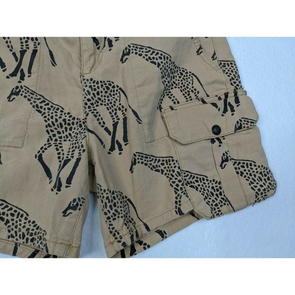 Topshop Giraffe Print Tan Shorts - Picture 4 of 7